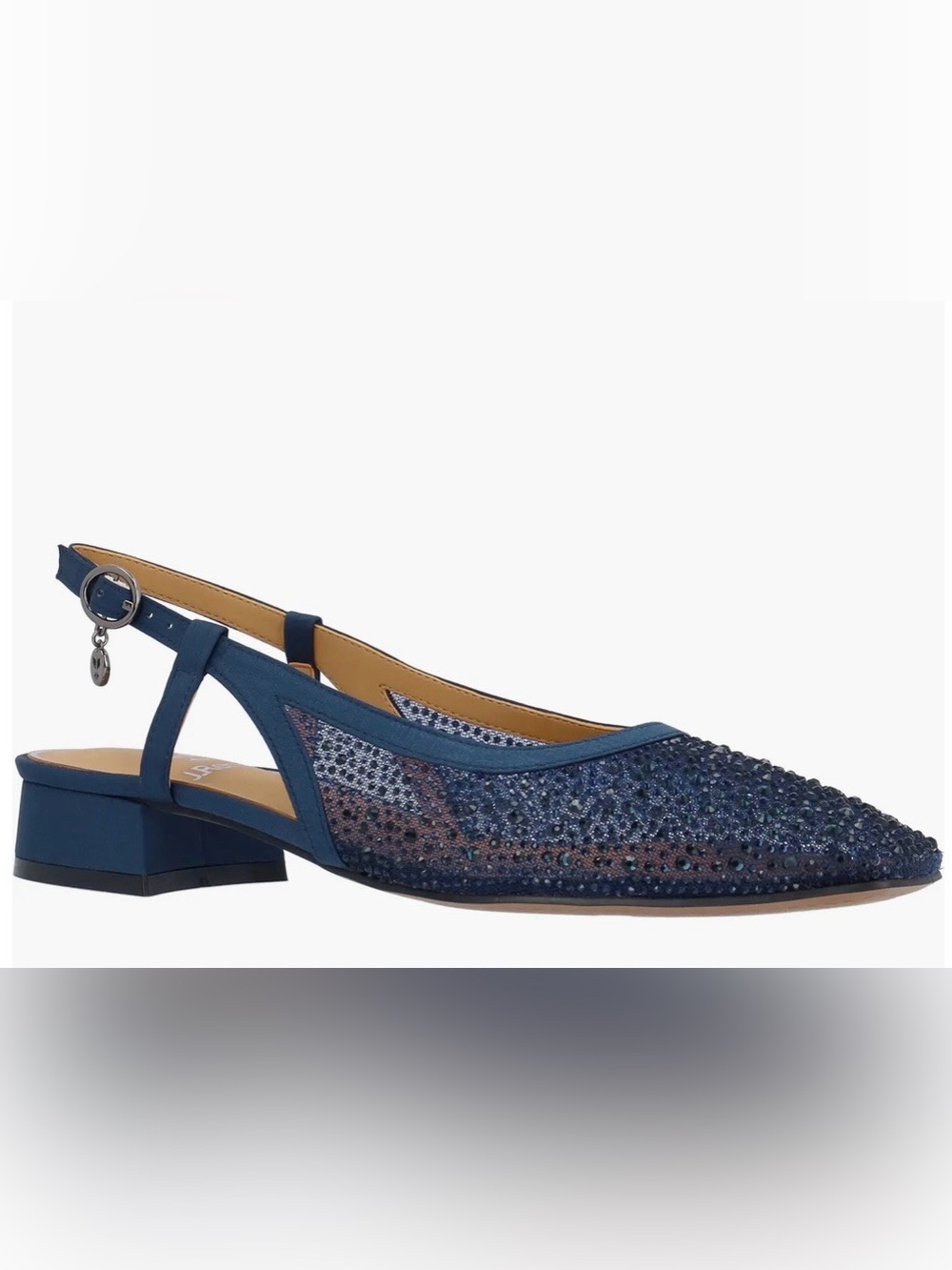 J. Renee Women’s Navy Slingback Low Heel Pumps Size 8.5
